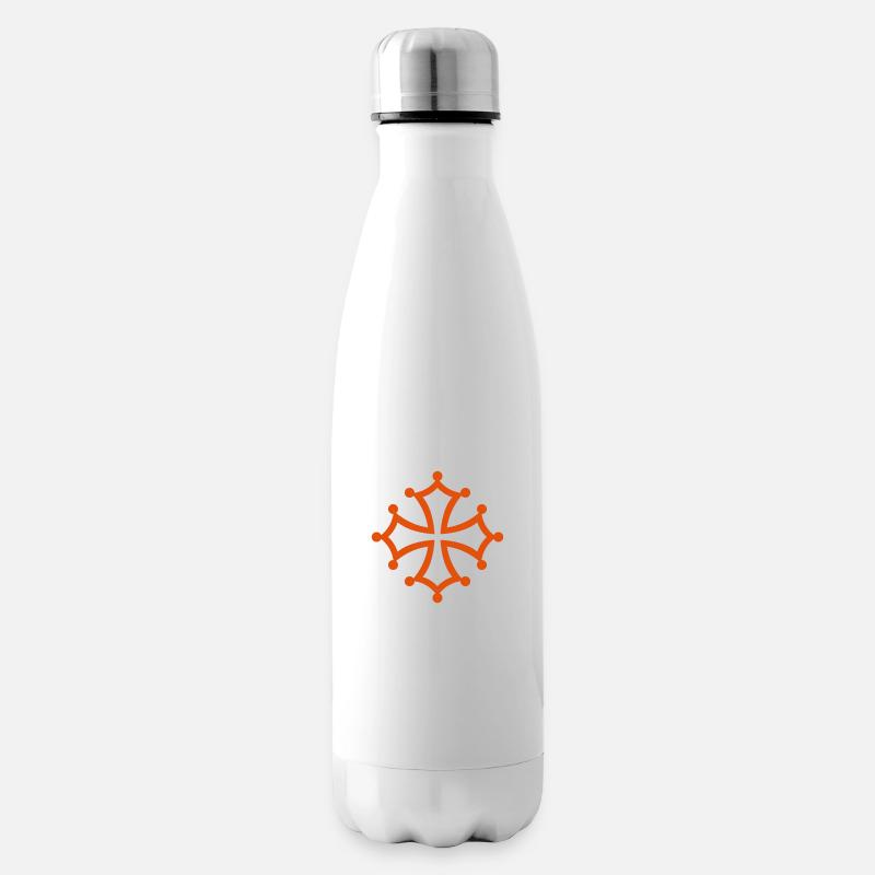 croix occitane - Bouteille isotherme - blanc