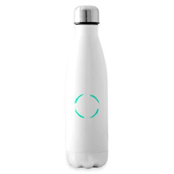 Kreis Türkis Design Neu Variante Vektor Rund - Insulated Water Bottle - white - Right