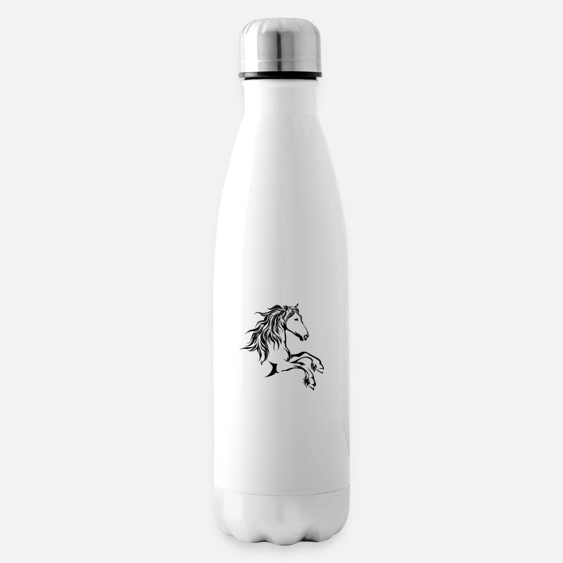 pferdekopf - Isolierflasche - Weiß