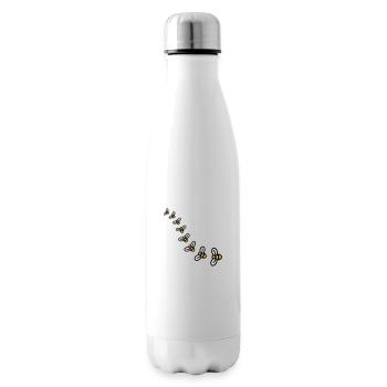 Bees Design - Insulated Water Bottle - white - Right