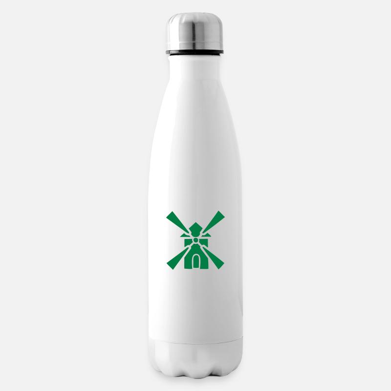 Mühle Zeichnungssymbol der Windmühle, Müller - Isolierflasche - Weiß