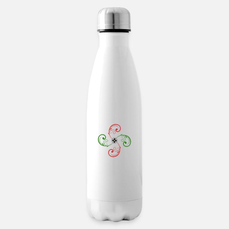 Croix Basque design - Bouteille isotherme - blanc