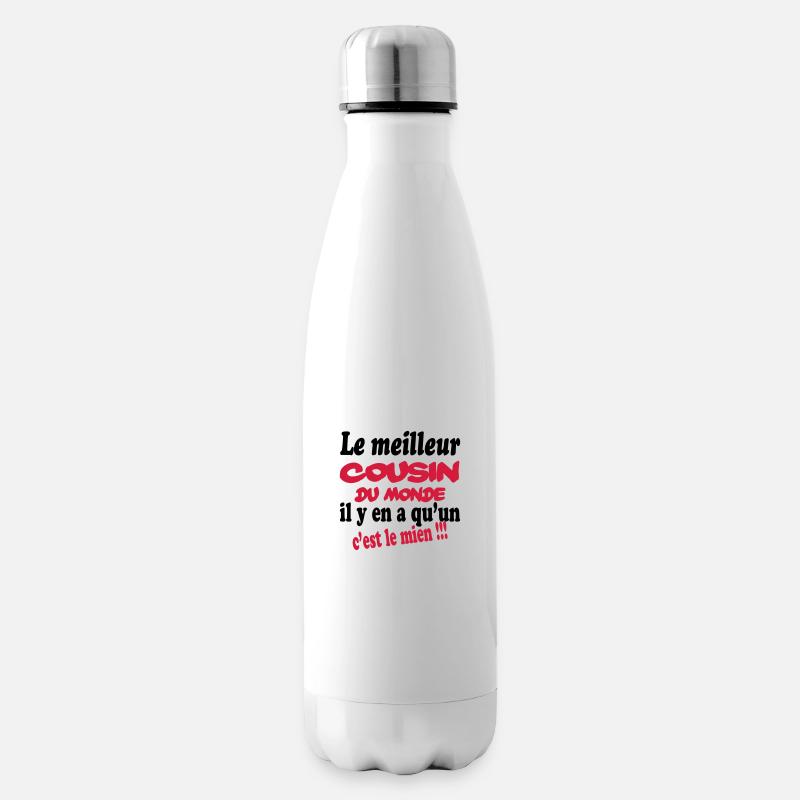Le meilleur cousin du monde c'est le mien !!! - Bouteille isotherme - blanc