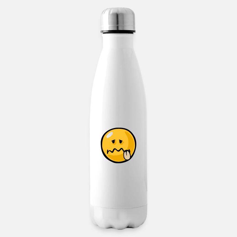 Smiley ill - Isolierflasche - Weiß