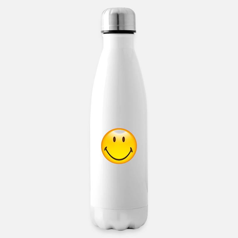 Smiley Glossy Happy - Isolierflasche - Weiß