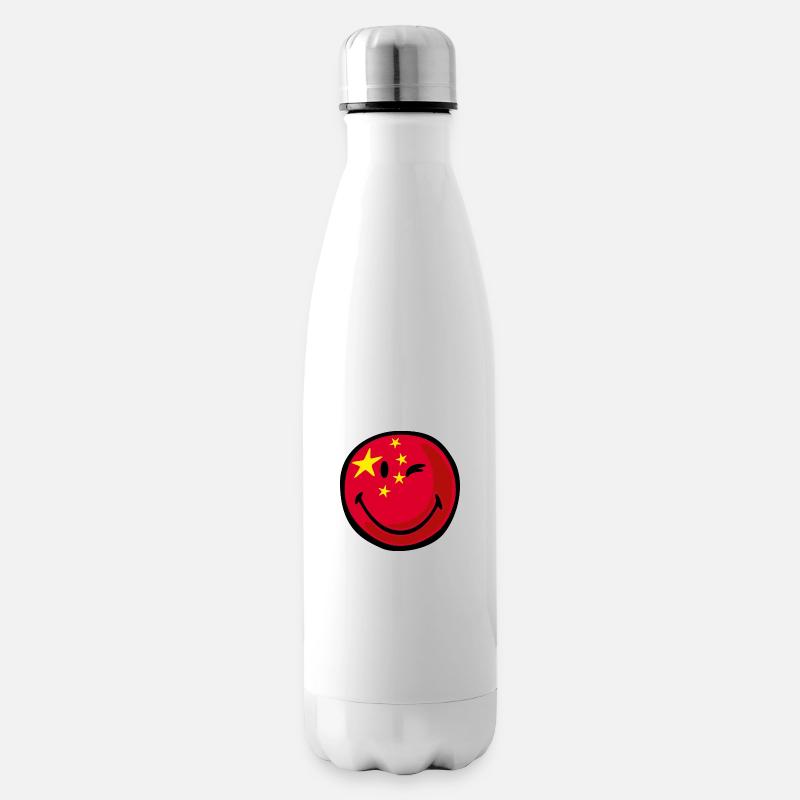 Smiley China - Isolierflasche - Weiß
