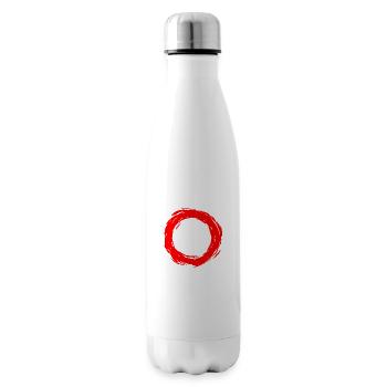 Circle design red circle shape new variant - Insulated Water Bottle - white - Right