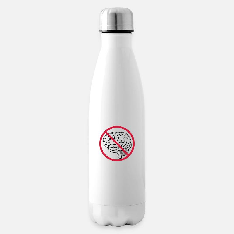 Kein Gehirn - Isolierflasche - Weiß