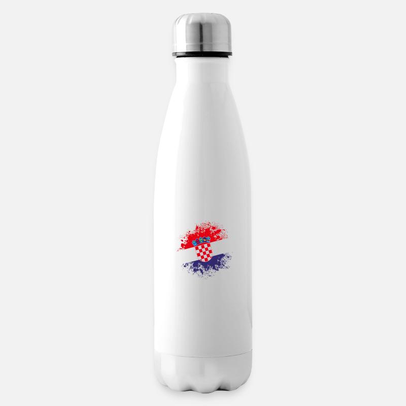 croatia flag design - Isolierflasche - Weiß