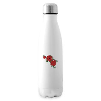 roses - Bouteille isotherme - blanc - Droite