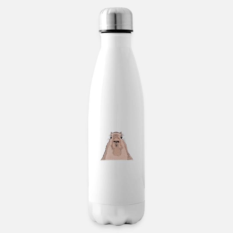 Capybara - Wasserschwein - Isolierflasche - Weiß