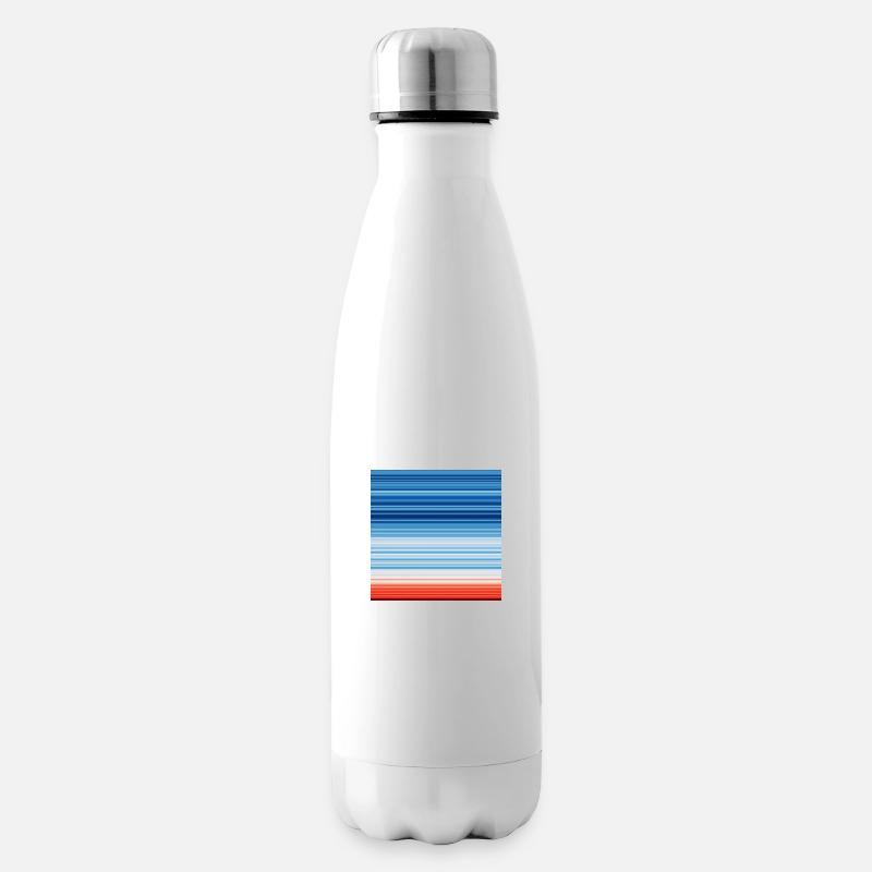 Warming Stripes | Scientists for Future - Bouteille isotherme - blanc