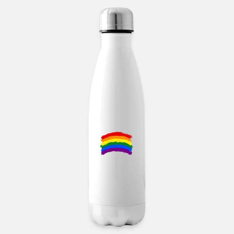 Rainbow Arc-en-ciel couleurs vives - Bouteille isotherme - blanc