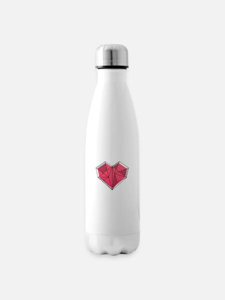 Sticker Herz Aufkleber Abstrakt - Isolierflasche - Weiß
