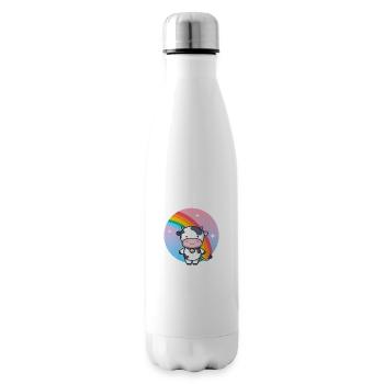Schwanger Enkelkind Kuh Geburt Lätzchen Strampler - Isolierflasche - Weiß - Rechts