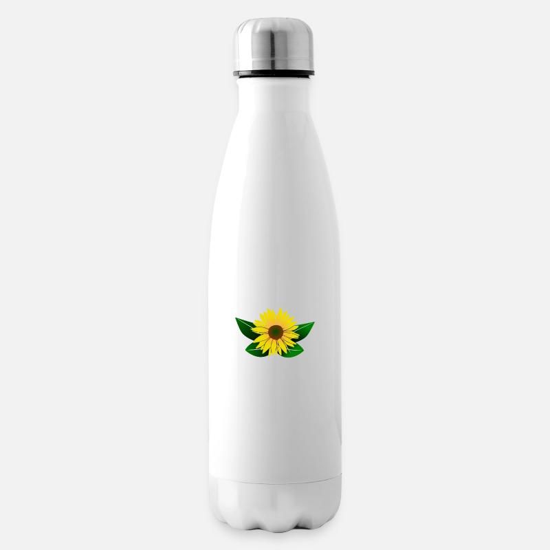 Zonnebloem, zonnebloem - Termoflaske - hvid