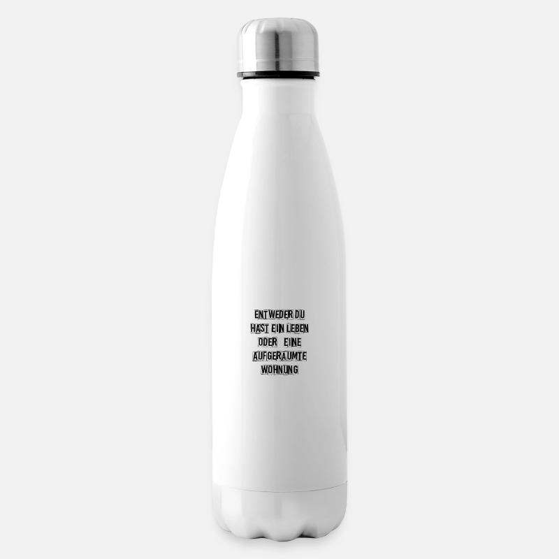 Spruch - Isolierflasche - Weiß