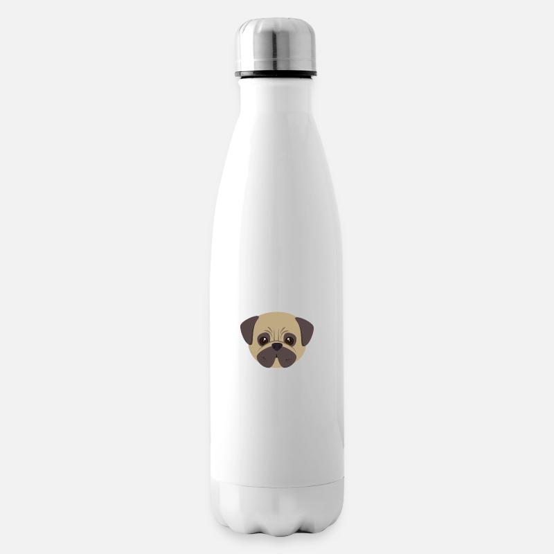 Mops - Isolierflasche - Weiß