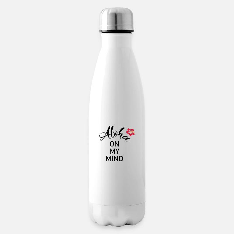 Aloha on my mind - Insulated Water Bottle - white
