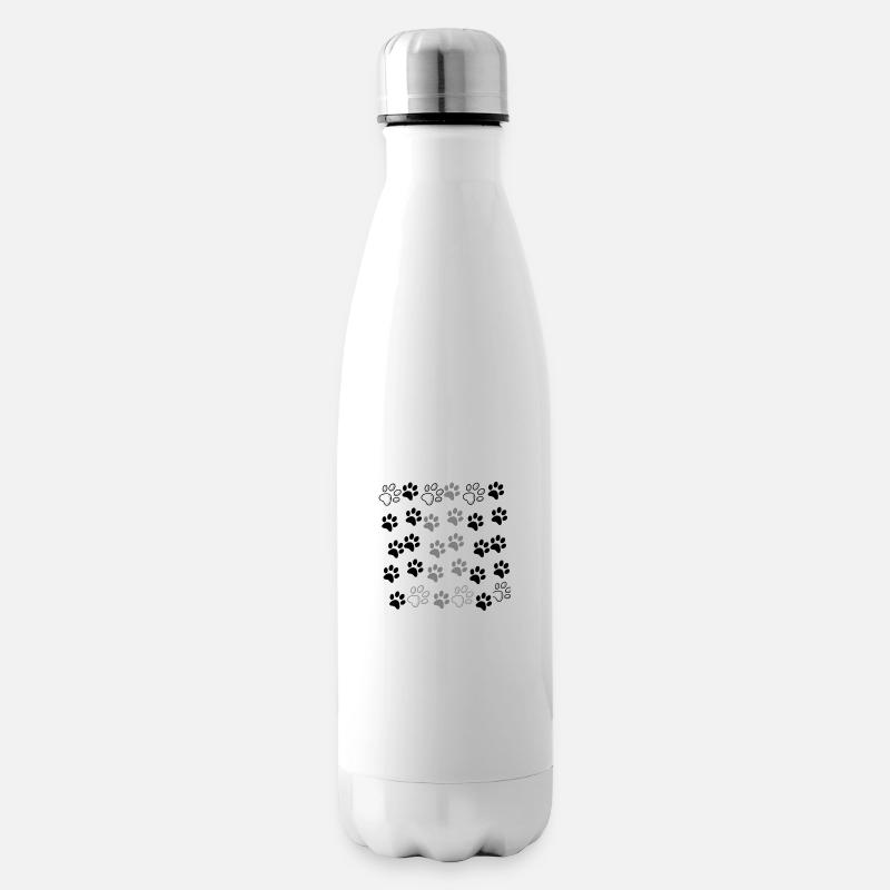 Patte de chien - Bouteille isotherme - blanc