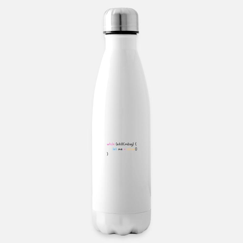While still coding, let me alone! - Insulated Water Bottle - white