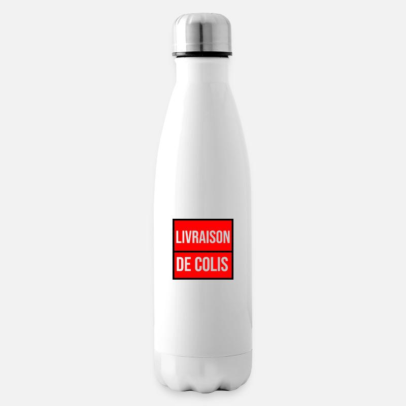 la poste livraison de colis - Bouteille isotherme - blanc