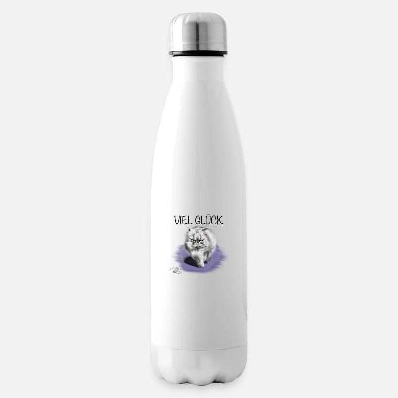 Viel Glück - Isolierflasche - Weiß