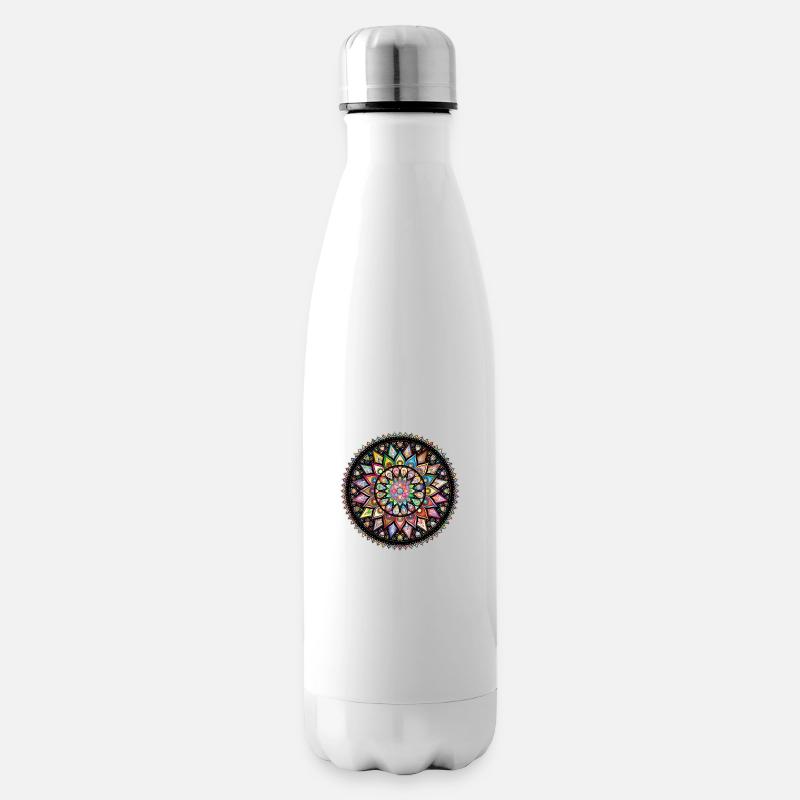 Mandala - Isolierflasche - Weiß
