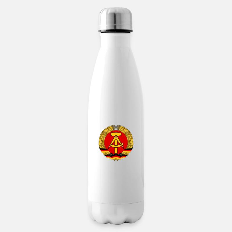 DDR Emblem - Isolierflasche - Weiß