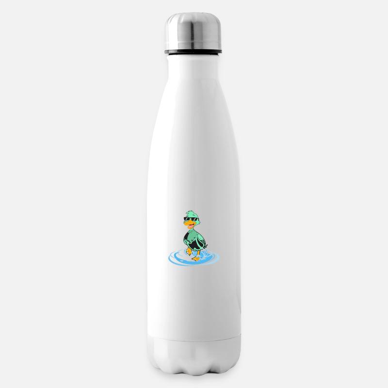 Ente lustig cool - Isolierflasche - Weiß