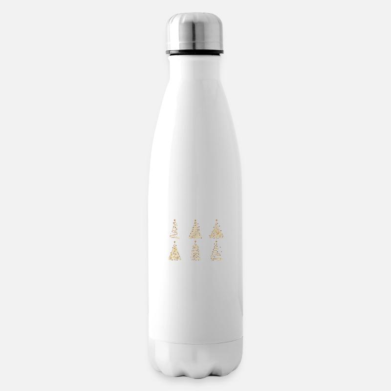 Abstrakte goldene Weihnachtsbaum - Isolierflasche - Weiß
