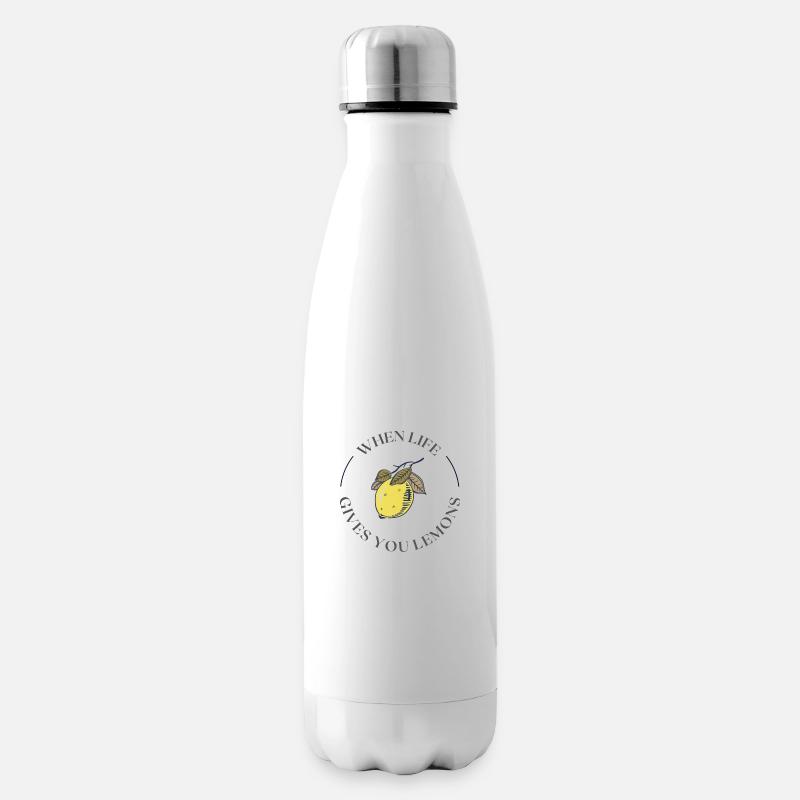 Lemon - Insulated Water Bottle - white