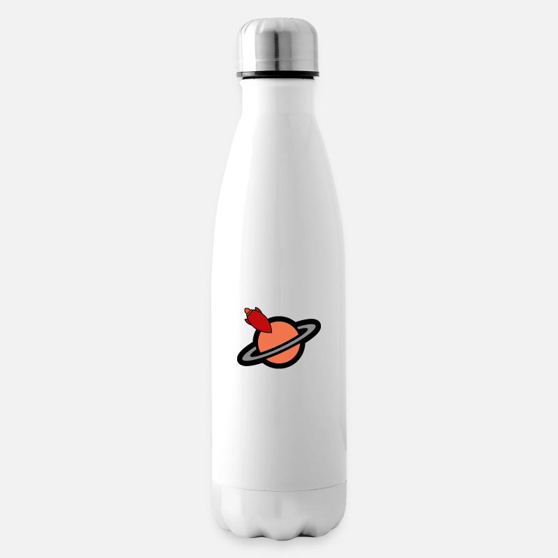Zum Planeten Saturn - Isolierflasche - Weiß