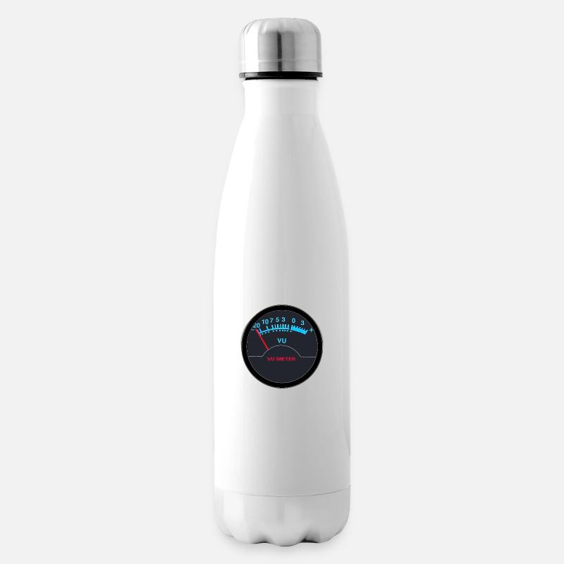 VU Meter Analogique Rétro Audio Rétro - Bouteille isotherme - blanc