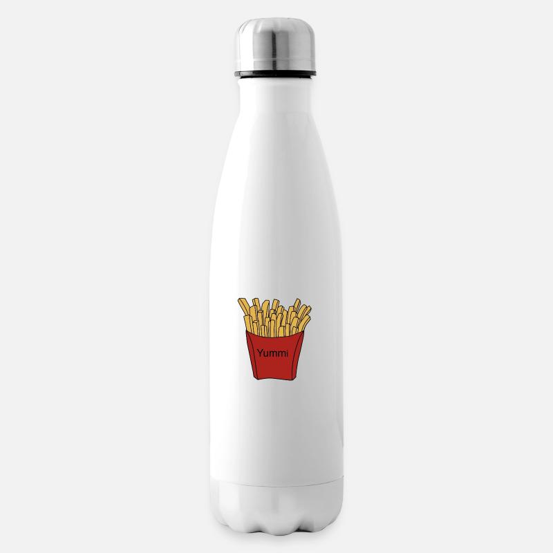 pommes yummy - Bouteille isotherme - blanc