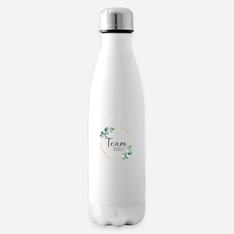 Eukalyptus Blätter - Team Braut - 11 - Isolierflasche - Weiß