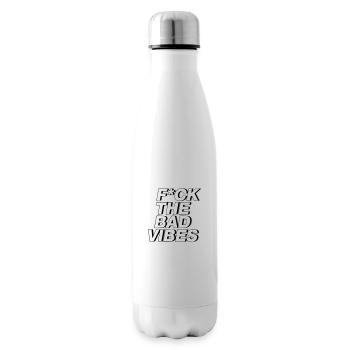 F*CK THE BAD VIBES - Isolierflasche - Weiß - Rechts