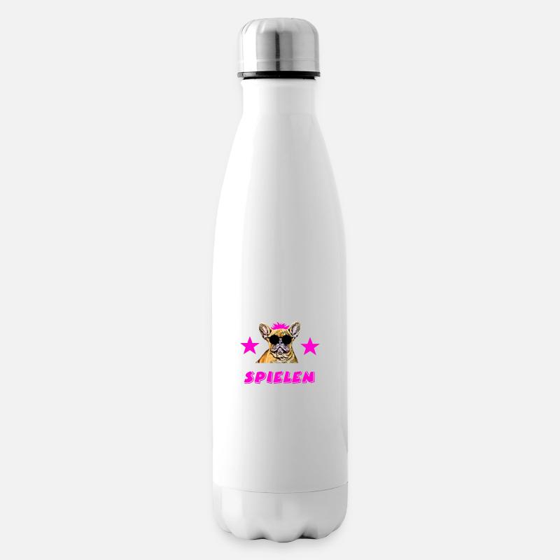 Bulldoge - Isolierflasche - Weiß