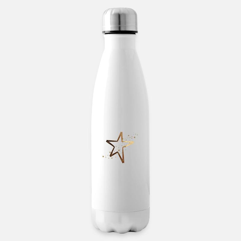 Stern - Isolierflasche - Weiß