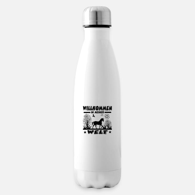 Pferd - Isolierflasche - Weiß