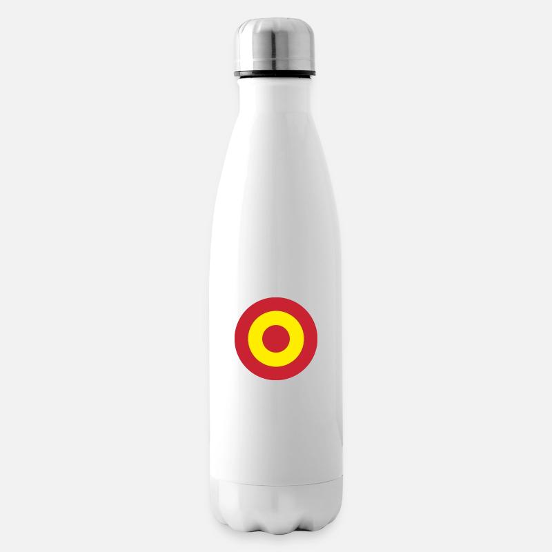 Espagne Flag Round Target - Bouteille isotherme - blanc