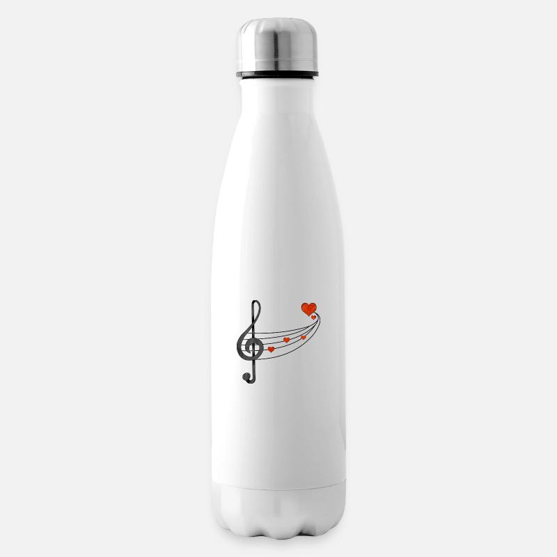 Musik - Isolierflasche - Weiß