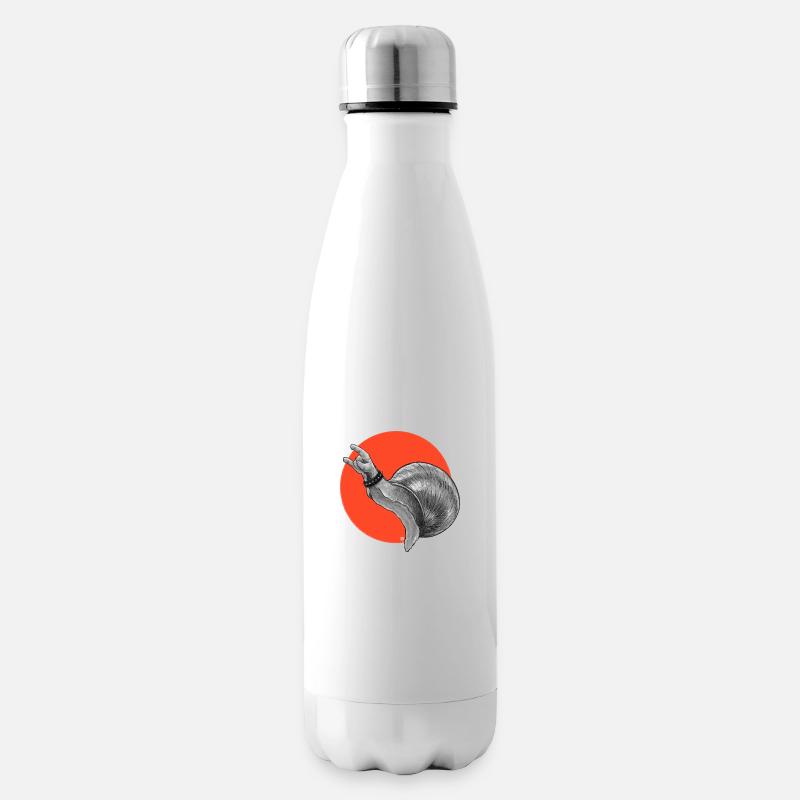 Limace métallique - Bouteille isotherme - blanc