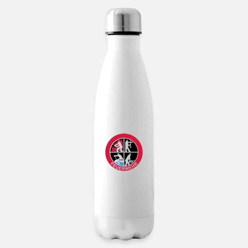 Feuerwehr Logo 3farbig - Isolierflasche - Weiß