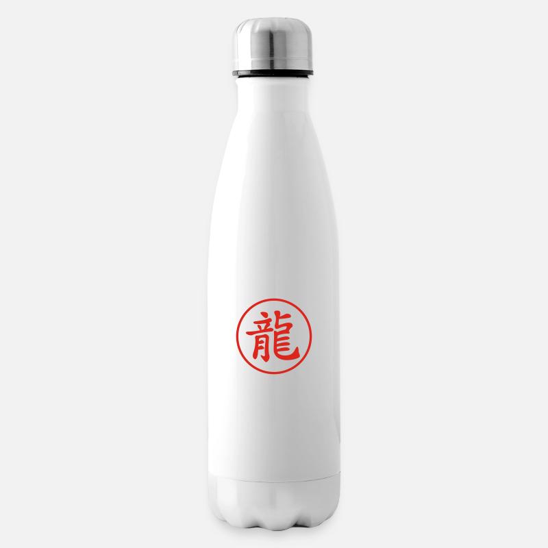 Dragon kanji - Bouteille isotherme - blanc