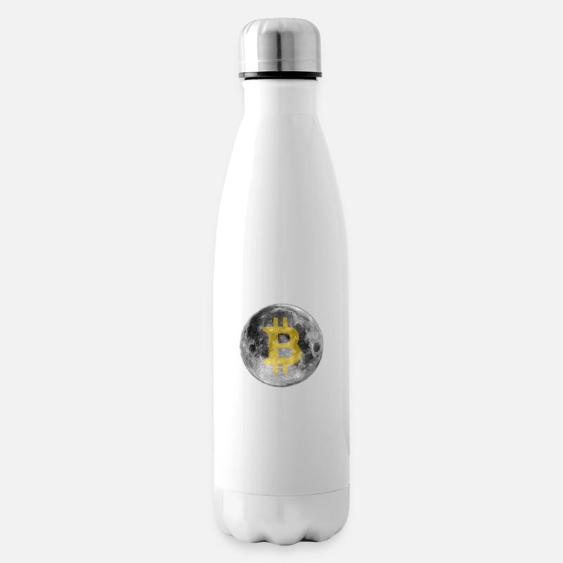 Bitcoin Moon - Insulated Water Bottle - white