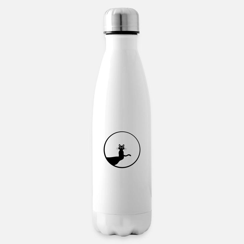 Klippe Mond Katze - Isolierflasche - Weiß