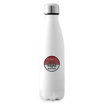 Beau logo des montagnes et du Tyrol du Sud - Bouteille isotherme - blanc - Droite
