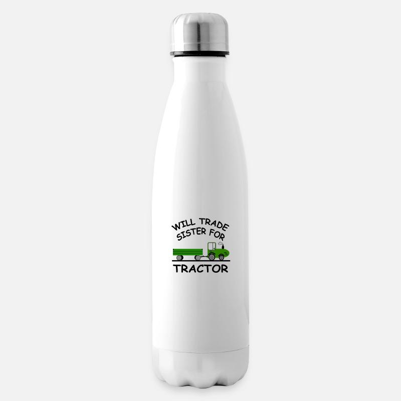 Tractor - Insulated Water Bottle - white