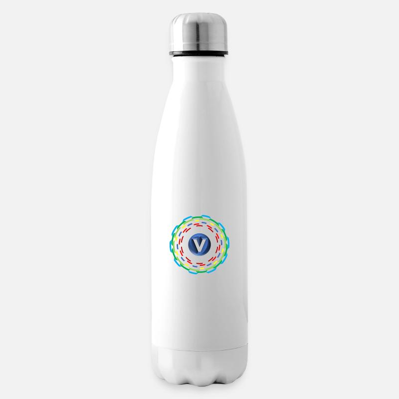 Cercles V - Bouteille isotherme - blanc